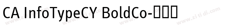 CA InfoTypeCY BoldCo字体转换